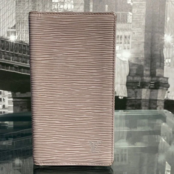 Authentic Rare Louis Vuitton Epi Checkbook Holder Wallet